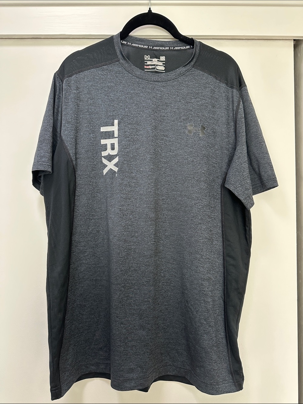 Under Armour Men's Short Sleeve TRX Heather Gray Performance Tee Large L